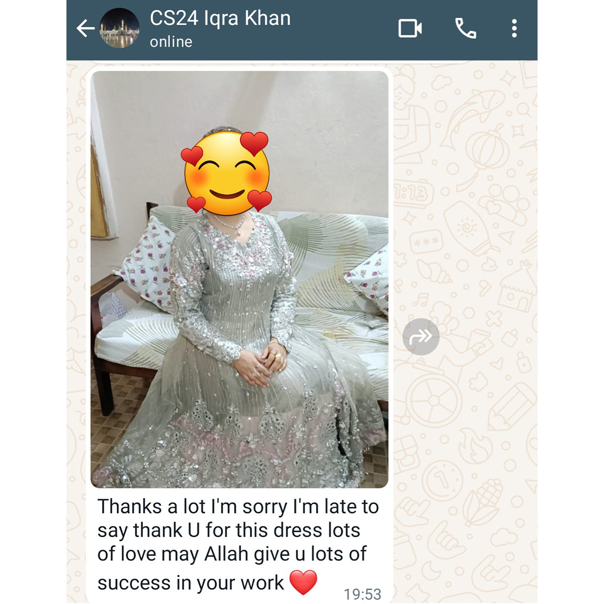 Customer WhatsApp feedback 19