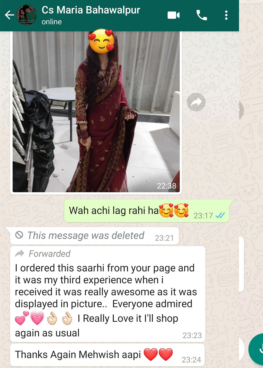 Customer WhatsApp feedback 26